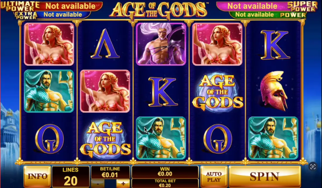 Age of the Gods slot gameplay